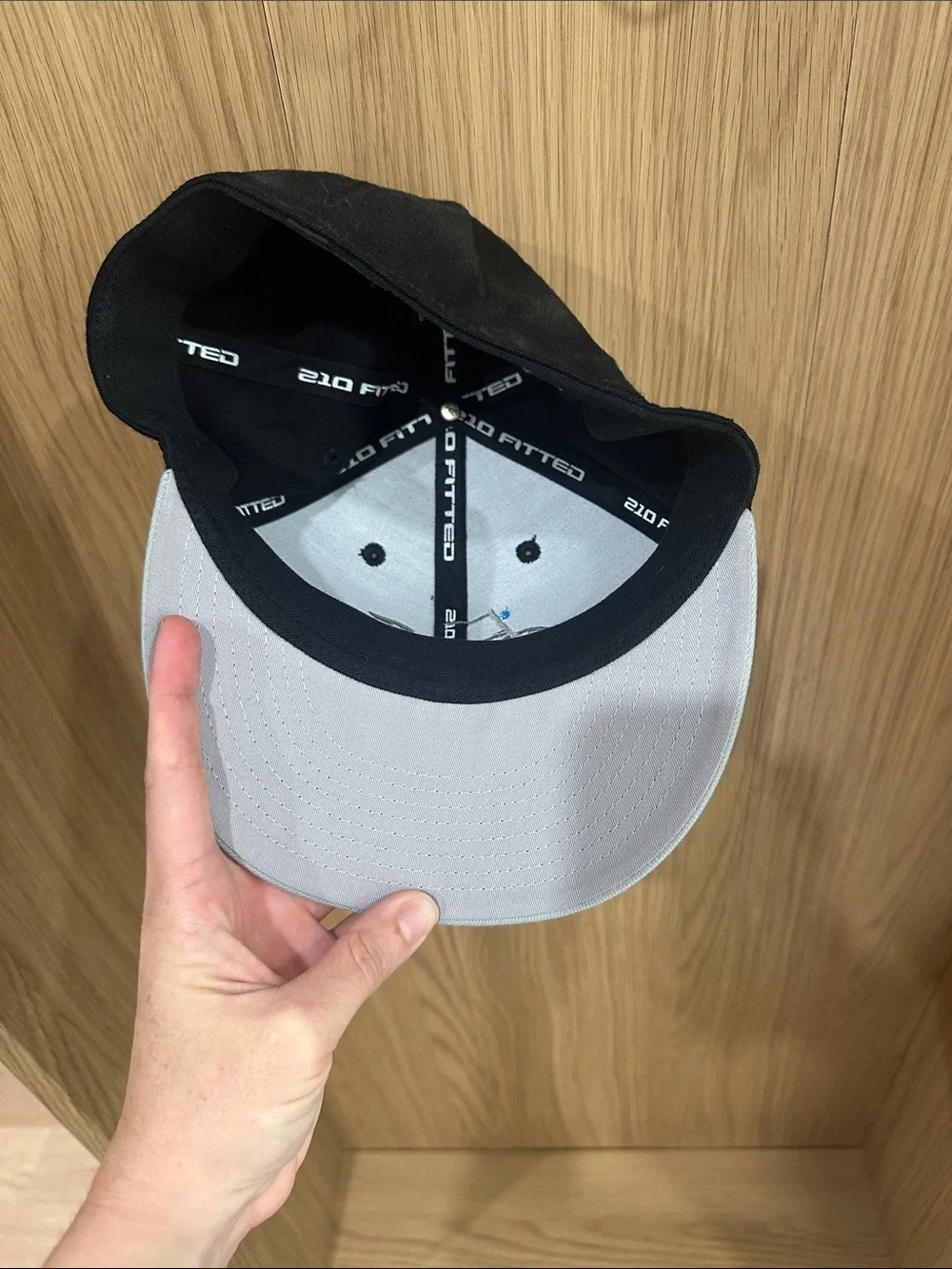 Men’s Black and Light Gray Bike Embroidered Cap